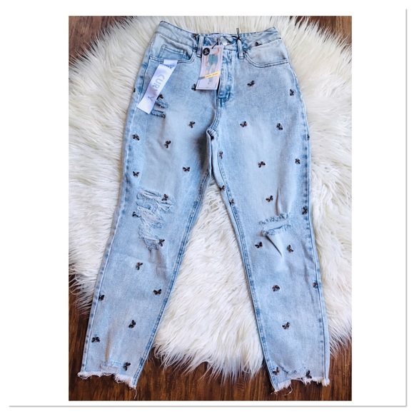 Tinseltown Hi Rise The Mom Jean Denim 